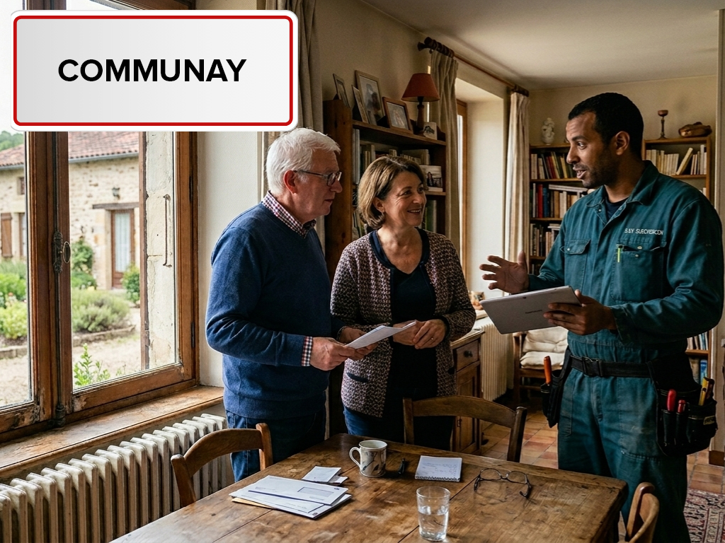 Installation de pompe à chaleur à Communay (69360) dans le Rhône