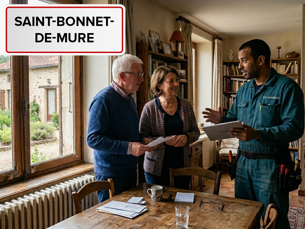Installation de pompe à chaleur à Saint-Bonnet-de-Mure (69720) dans le Rhône